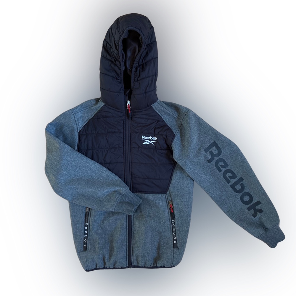 Reebok Boys Medium (10/12) Full-Zip Hooded Jacket – Excellent Condition